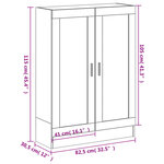 vidaXL Bibliothèque chêne fumé 82 5x30 5x115 cm bois d'ingénierie