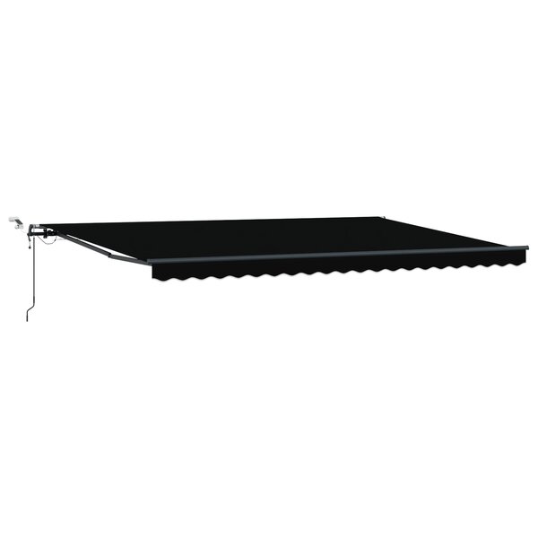 Store rétractable automatique vidaXL avec LED Noir 500x300 cm