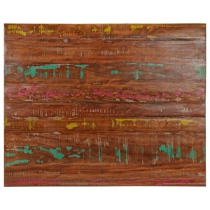 vidaXL Dessus de table 100x80x3 8cm rectangulaire bois massif récupéré
