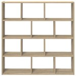 vidaXL Étagère cube murale 12 compartiments chêne sonoma