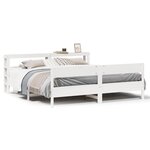 vidaXL Cadre de lit sans matelas blanc 180x200 cm bois massif de pin