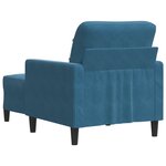 vidaXL Fauteuil avec repose-pied Bleu 60 cm Velours