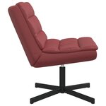 vidaXL Chaise Pivotante Rouge vin Faux cuir Standard Pivotante