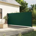 vidaXL Auvent latéral rétractable vert foncé 180x500 cm
