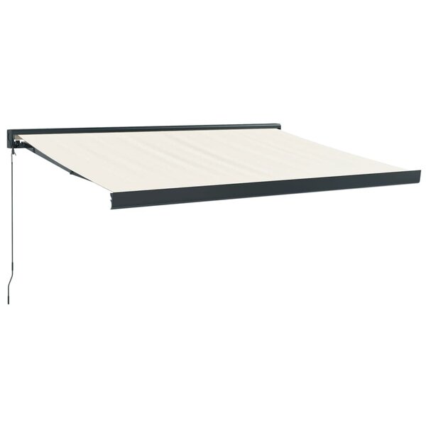 vidaXL Auvent rétractable crème 3x2 5 m tissu et aluminium