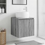 vidaXL Vanité de lavabo mural Sonoma gris 49 5 x 44 5 x 66 cm