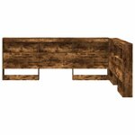 vidaXL Tête de lit de rangement Chêne fumé 140 cm Bois d'ingénierie