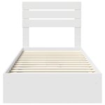 vidaXL Lit de Rangement Blanc 75 x 190 cm Bois d'ingénierie