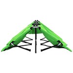 vidaXL Chaise longue pliable 2 places vert acier