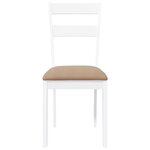 vidaXL Chaises à manger coussins 2 Pièces blanc bois massif caoutchouc