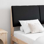 vidaXL Tête de lit capitonnée Noir 150 cm Pin massif