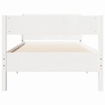 vidaXL Cadre de lit sans matelas blanc 75x190 cm bois de pin massif