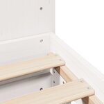 vidaXL Cadre de lit sans matelas blanc 150x200 cm bois de pin massif