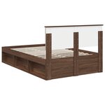 vidaXL Cadre de lit Chêne brun 120 x 190 cm Bois d'ingénierie