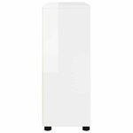 vidaXL Armoire de rangement Blanc brillant 80 x 31 x 81 cm