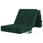 vidaXL Canapé-lit pliable 75 x 63 x 45 cm Vert foncé