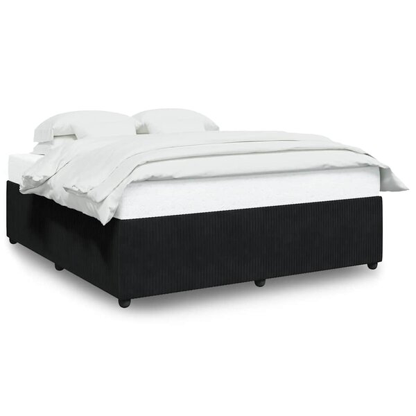 vidaXL Cadre de lit sans matelas noir 200x200 cm velours