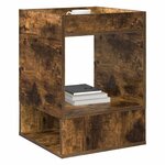 vidaXL Table d'appoint 2 Pièces Chêne fumé 40 x 40 x 56 cm