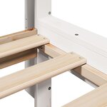 vidaXL Lit bibliothèque sans matelas blanc 140x200 cm bois pin massif