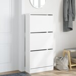 vidaXL Armoire à chaussures blanc 60x21x125 5 cm bois d'ingénierie