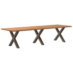 vidaXL Table à manger marron clair bois de chêne massif rectangulaire