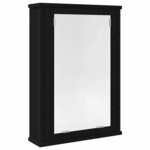 vidaXL Armoire à miroir de salle de bain chêne noir bois ingénierie