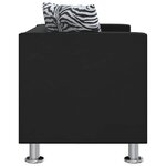 vidaXL Jeu de canapé à 2 places et à 3 places Cuir synthétique Noir
