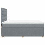 vidaXL Sommier à lattes de lit avec matelas Gris clair 140x190cm Tissu