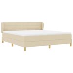 vidaXL Lit à ressorts avec matelas Crème 180 x 200 cm tissu