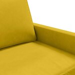 vidaXL Canapé à 2 places Jaune 120 cm Velours