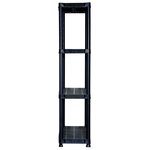 vidaXL Étagère de rangement à 4 niveaux Noir 61x30 5x130 cm Plastique