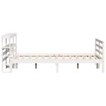 vidaXL Cadre de lit sans matelas blanc 150x200 cm bois de pin massif