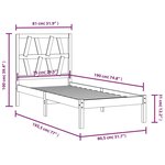 vidaXL Cadre de lit sans matelas bois massif