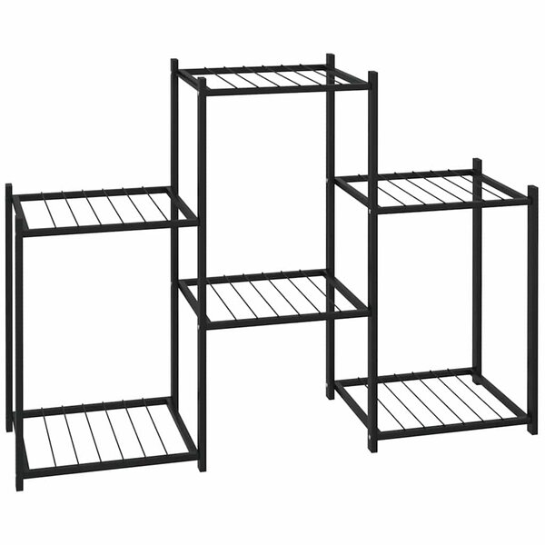 vidaXL Jardinière 83x25x60 cm Noir Fer