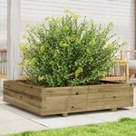 vidaXL Jardinière 100x100x26 5 cm bois de pin imprégné
