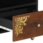 vidaXL Cabinet de chevet avec tiroir marron miel 40 x 33 x 46 cm