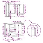 vidaXL Ensemble de mobilier de salle de bain 4 Pièces Bois ancien