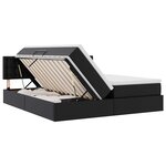 vidaXL Lit de Rangement Noir 180 x 200 cm Cuir synthétique
