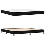 vidaXL Lit à ressorts avec matelas Noir 200 x 200 cm tissu