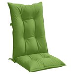 vidaXL Coussins de chaise à dossier haut lot de 6 vert mélangé tissu