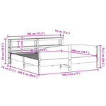 vidaXL Cadre de lit sans matelas blanc 180x200 cm bois massif de pin