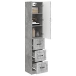 vidaXL Ensemble de Meubles 2 Pièces Gris béton 33 x 34 5 x 87 cm