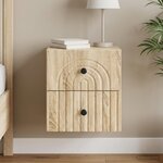 vidaXL Cabinet de chevet mural Chêne Sonoma 33 x 34 5 x 40 cm