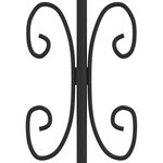 vidaXL Portail et sommet de lance Noir 305x223 cm Acier enduit poudre