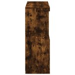 vidaXL Buffet avec lumières LED chêne fumé 81x37x100 cm