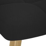 vidaXL Chaise de relaxation avec repose-pied Noir Tissu