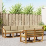 vidaXL Ensemble de canapés d'extérieur 8 pc Naturel et Beige