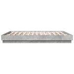 vidaXL Cadre de lit gris béton 180x200 cm bois d'ingénierie