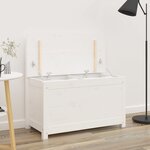 vidaXL Banc Blanc 80x41x77 cm Bois de pin massif