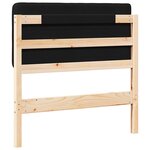 vidaXL Tête de lit capitonnée Marron et Noir 90 cm Pin massif